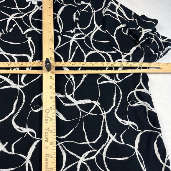 Chicos Abstract Print Shirt Short Sleeve Square Neck Cotton Casual Tee 4 XXL - Picture 7 of 10